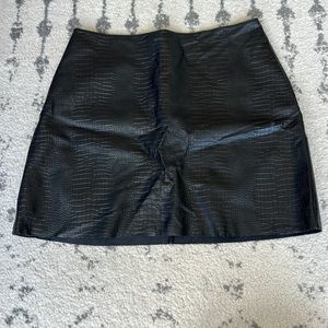 Express faux leather mini skirt